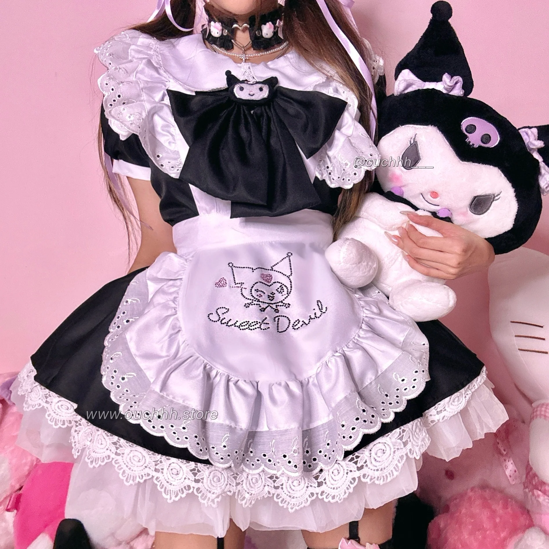 Sweet Devil Kuromi Maid Dress + Headband