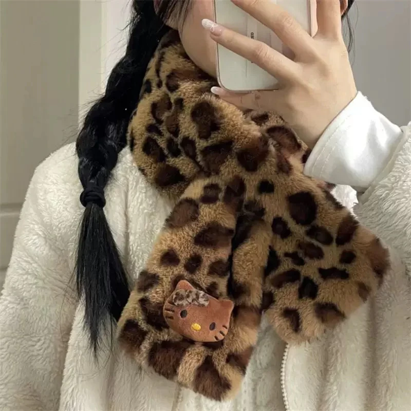 Free Kitty Leopard Scarf for orders US65 or above (Brown)