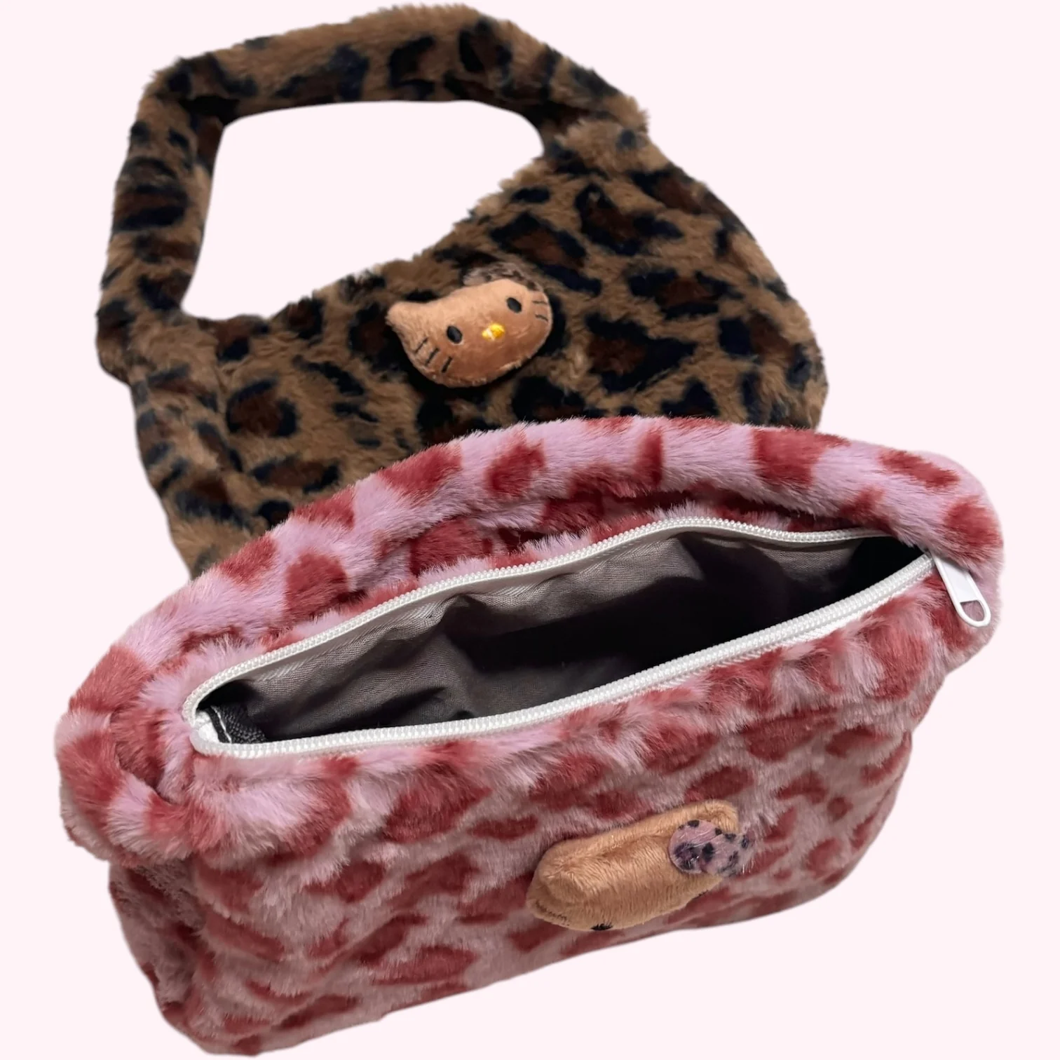 Free Kitty Leopard Bag for orders US65 or above (Red Violet)