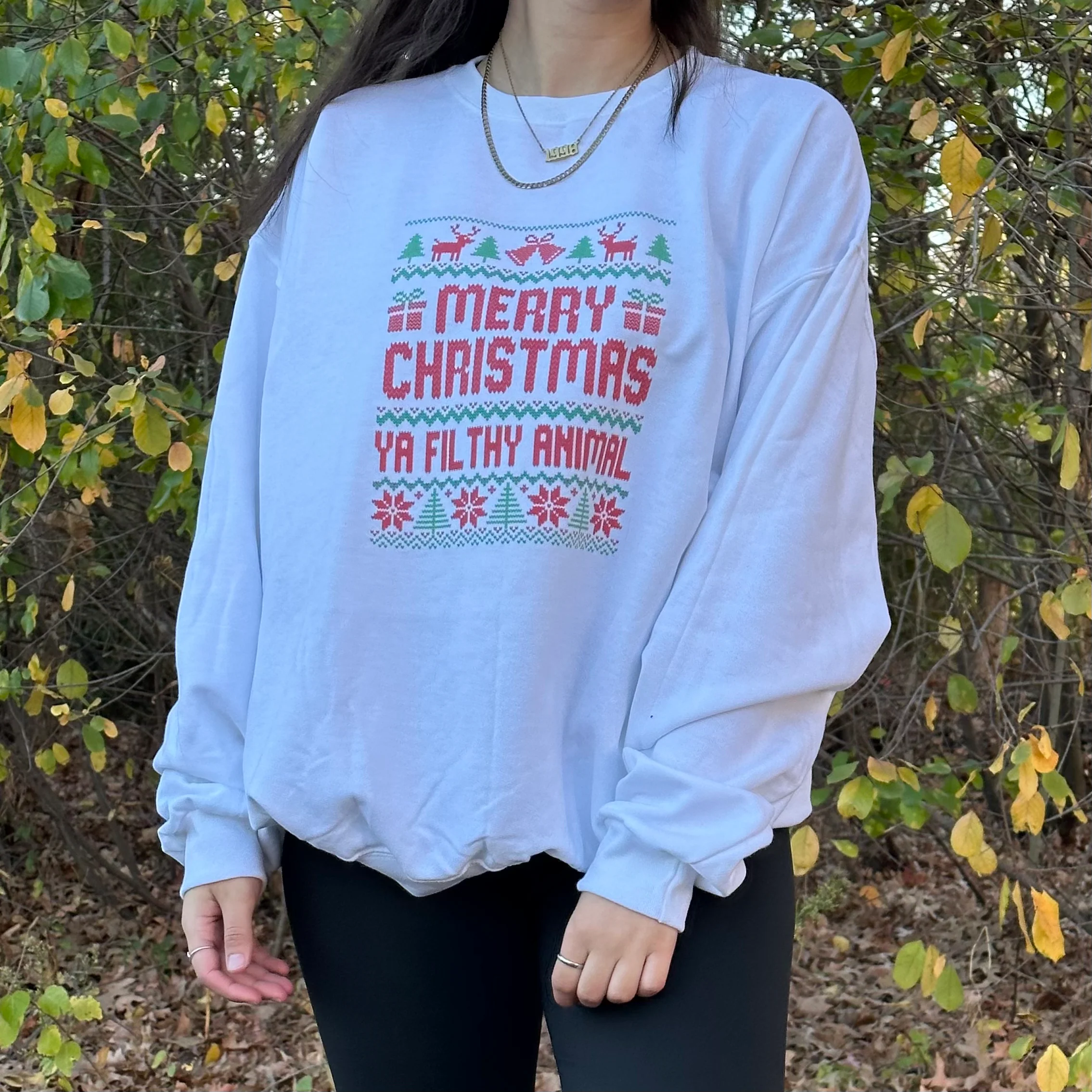 Merry Christmas Ya Filthy Animal Crewneck