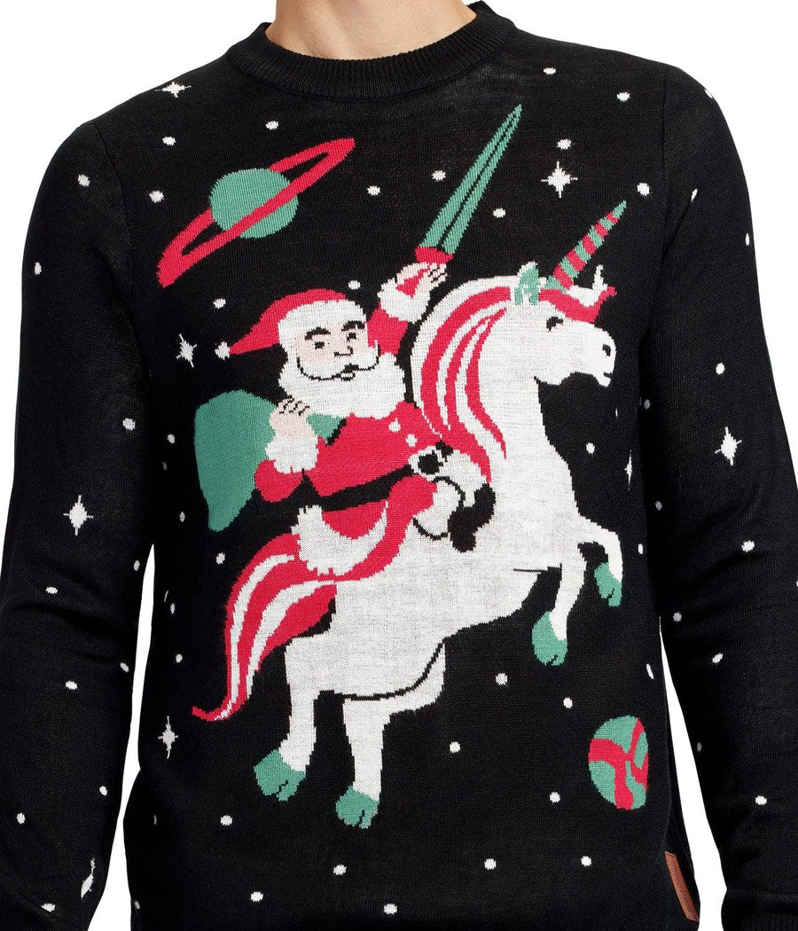 Men's Santa Unicorn Ugly Christmas Sweater
