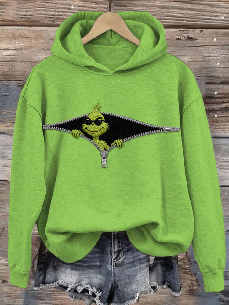 Grinch Print Sweatshirt  ACE