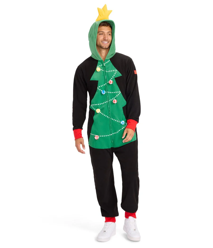Men's Christmas Tree Toss Game Jumpsuit
