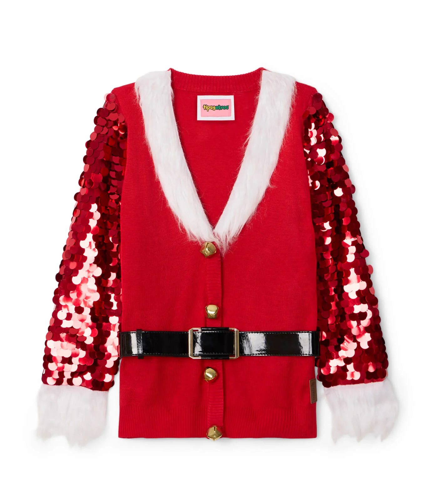 Women's Sassy Santa Christmas Cardigan Sweater