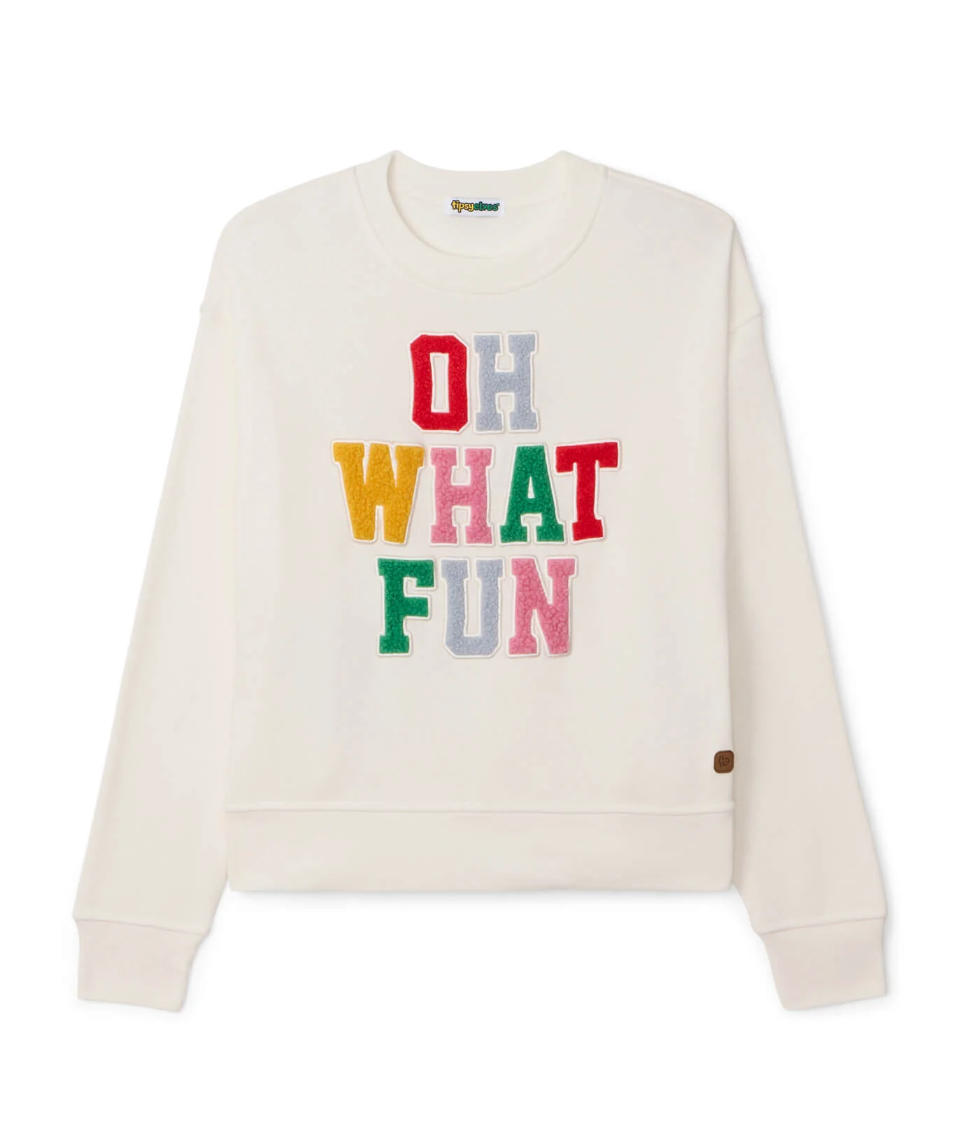 Women's Oh What Fun Patch Letter Sweatshirt