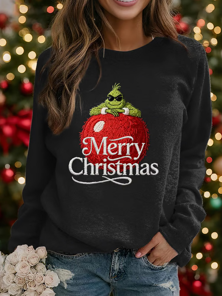 Grinch Print Sweatshirt  ACE