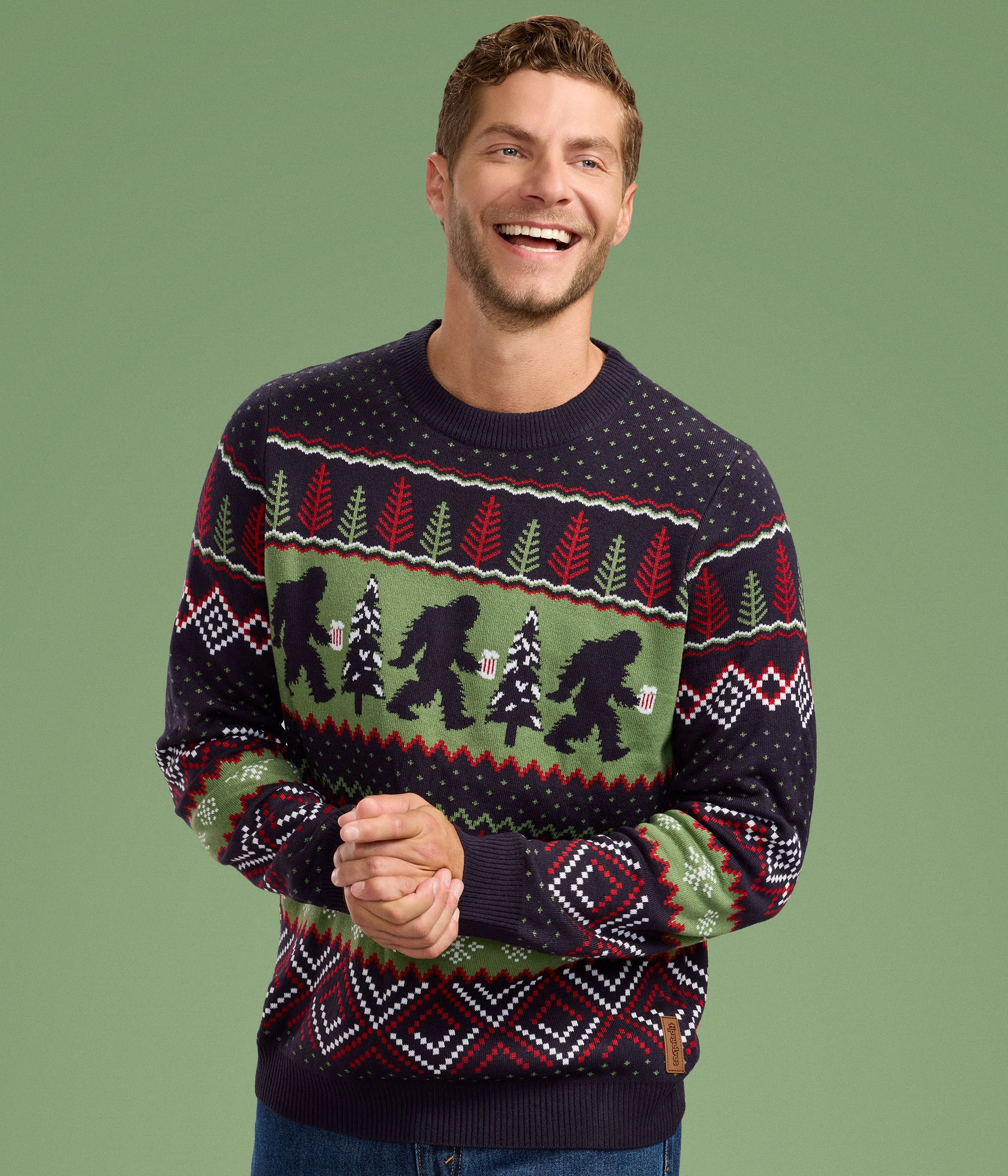 Men's Bigfoot Brew Ugly Christmas Sweater