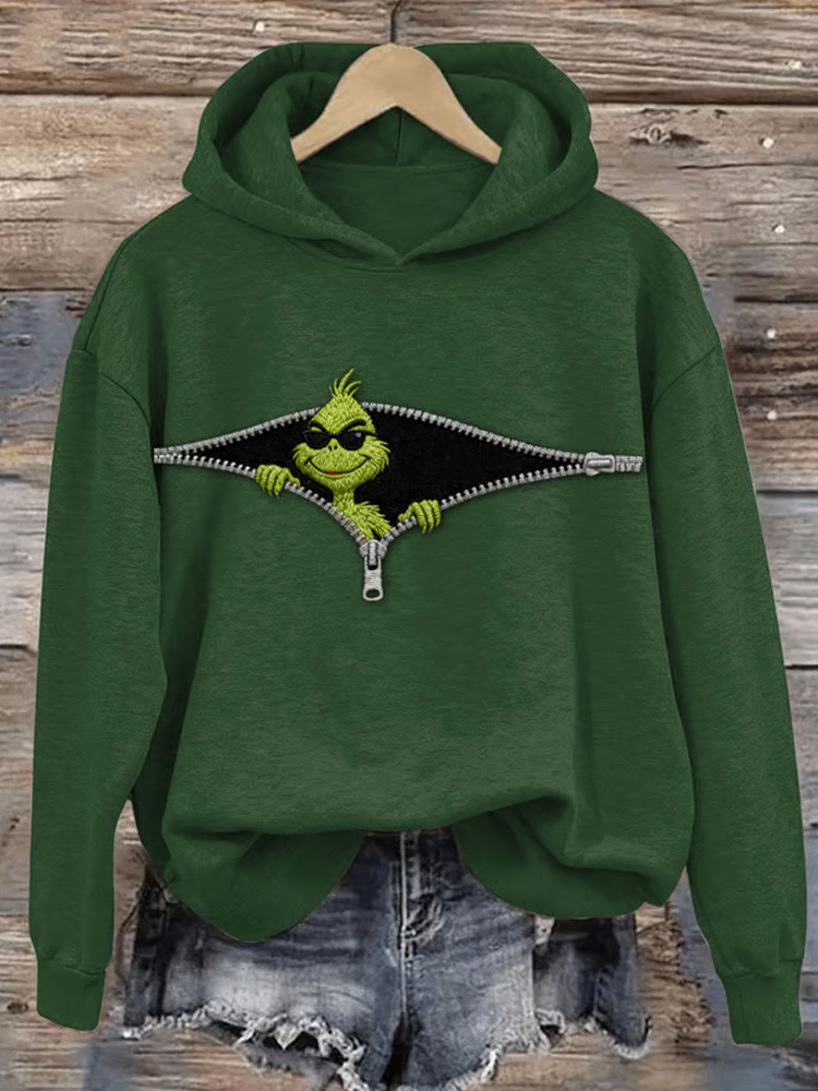 Grinch Print Sweatshirt  ACE