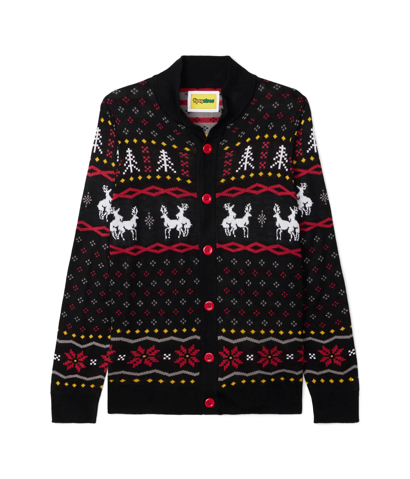 Men's Naughty Reindeer Ugly Christmas Cardigan Sweater