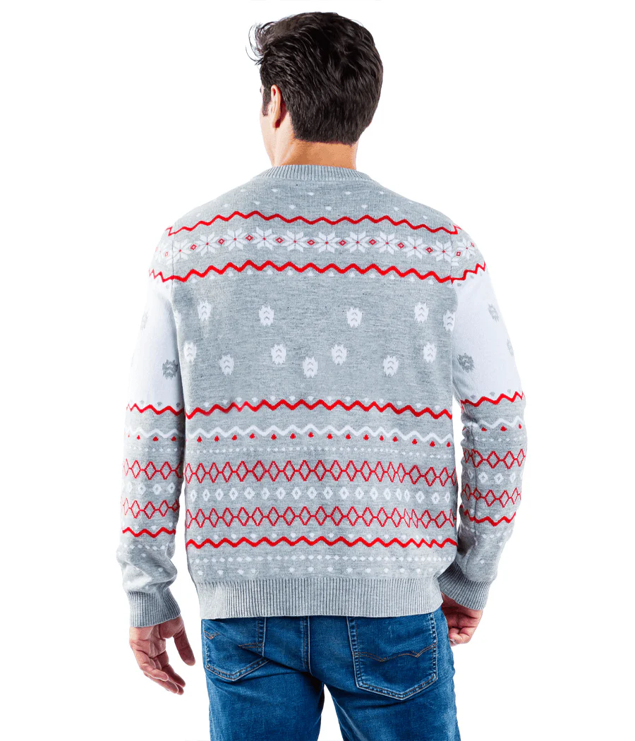 Men's Grey Humping Reindeer Ugly Christmas Sweater