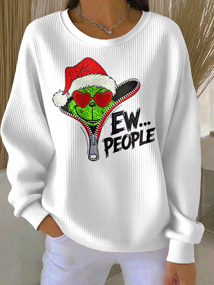 Grinch Print Sweatshirt  ACE