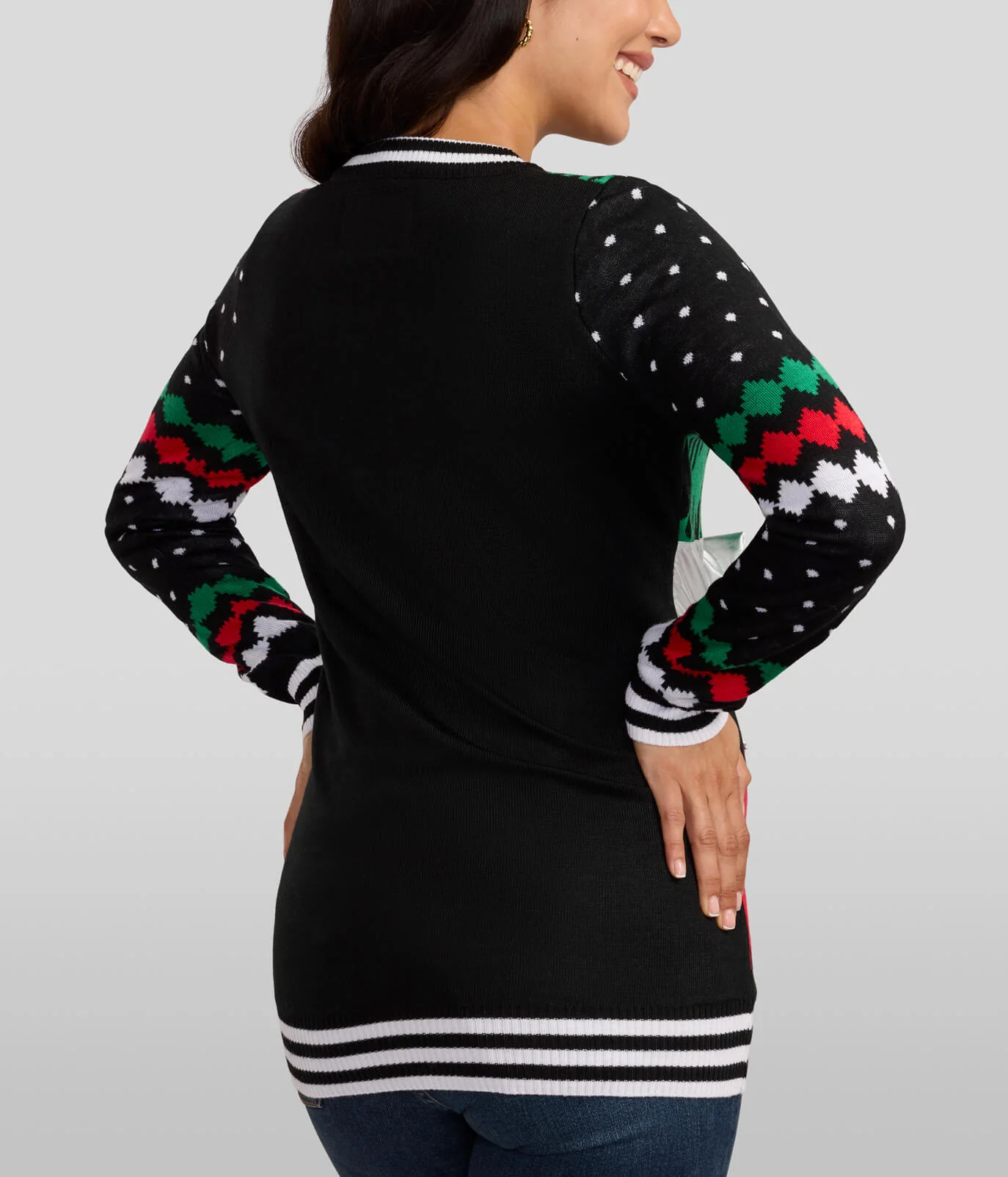 Women's Best Gift Ever Maternity Bow Christmas Sweater