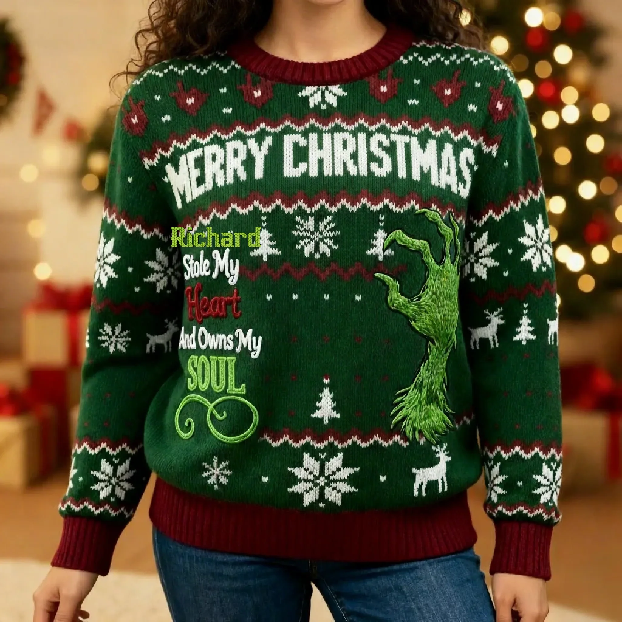 He Stole My Heart And Owns My Ass - Personalized Leggings - Christmas Gift For Her, Naughty Couple