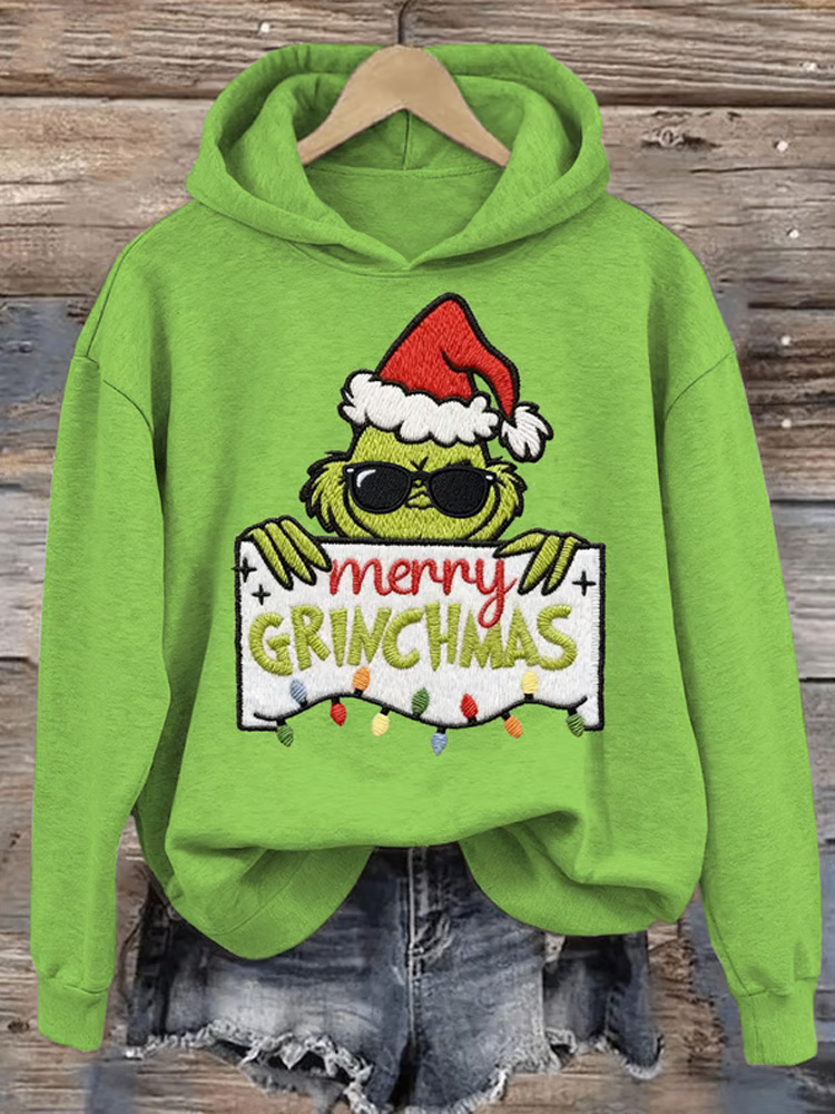 Grinch Print Sweatshirt  ACE