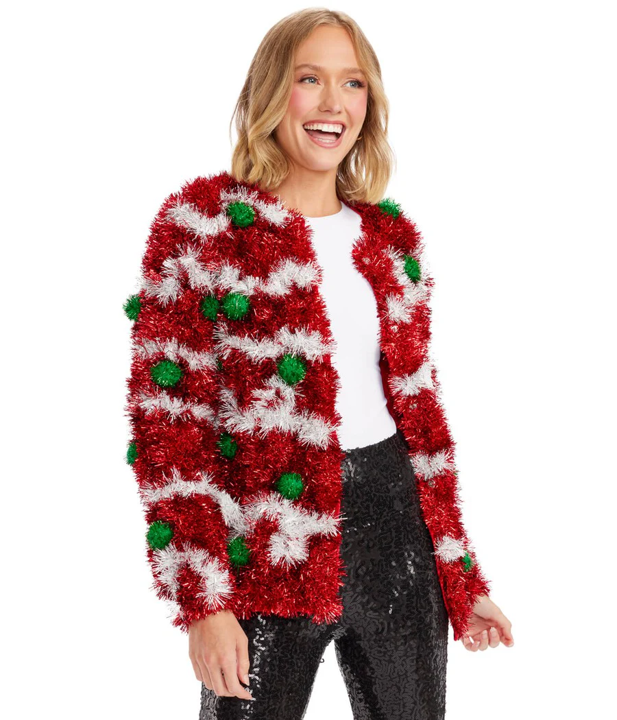 Women's Decked in Red Christmas Cardigan Sweater