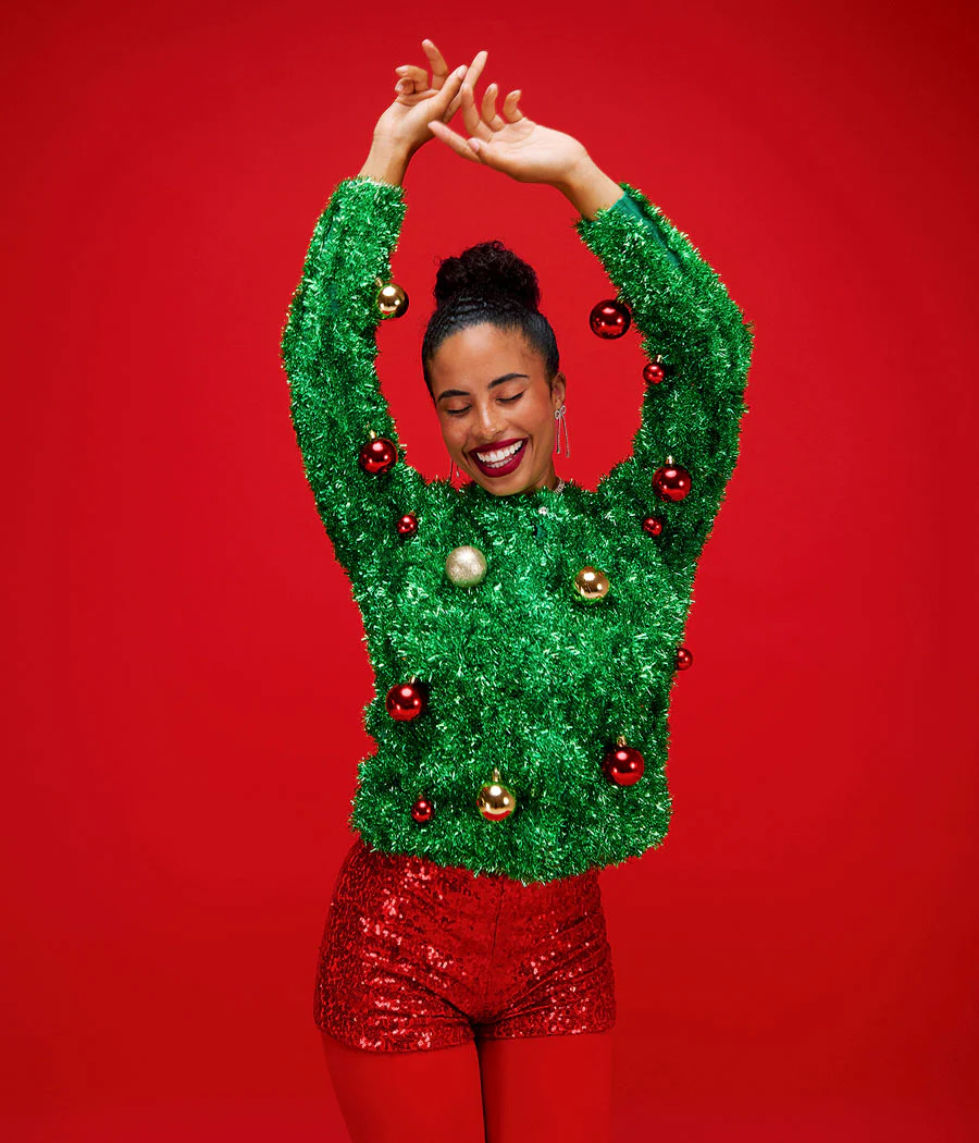 Women's Bristle Babe Ugly Christmas Cardigan Sweater