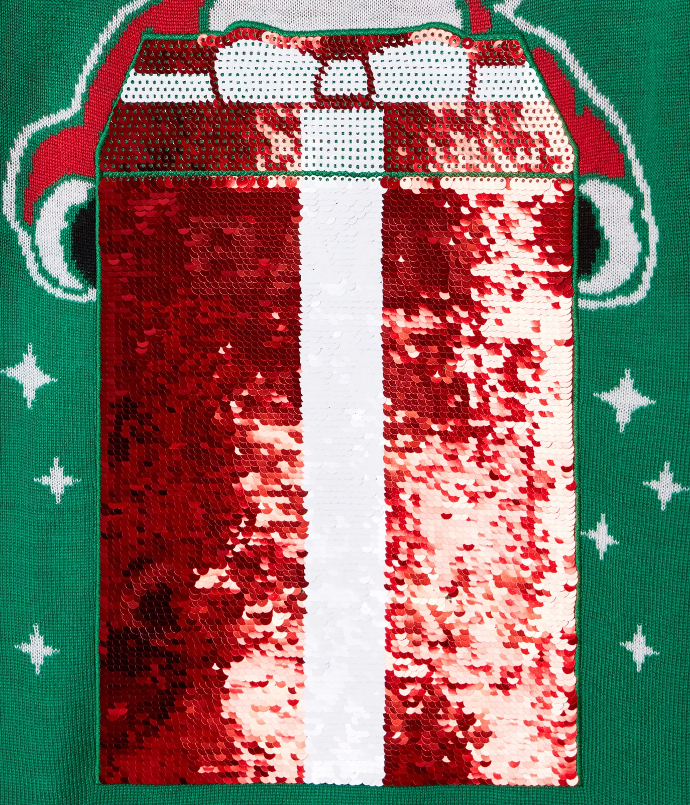 Women's Big Reveal Reversible Sequin Maternity Christmas Sweater