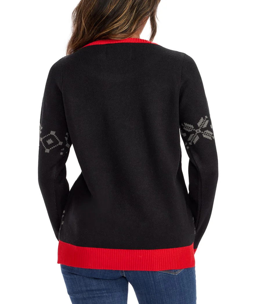 Women's Ho Ho Hello Neon LED Light Up Ugly Christmas Sweater