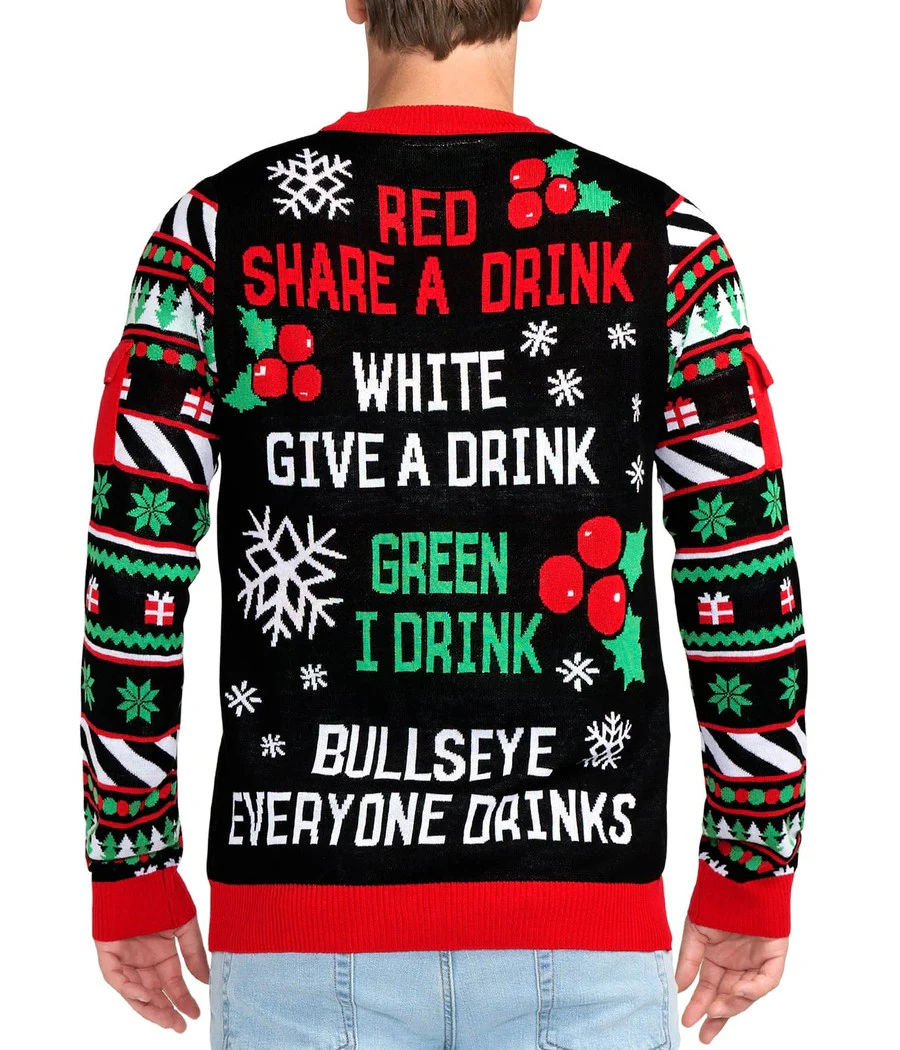 Men's Drinking Game Ugly Christmas Sweater