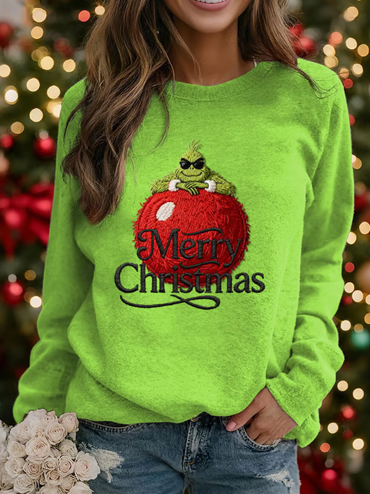 Grinch Print Sweatshirt  ACE