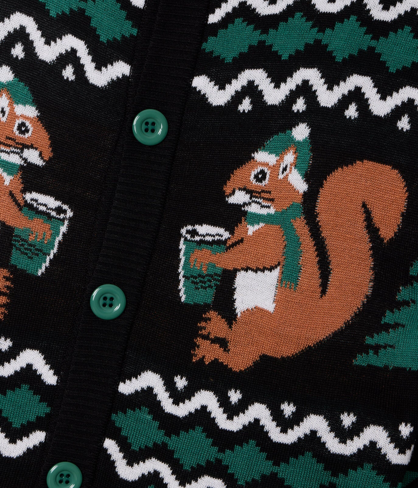 Men's Nutty Noel Ugly Christmas Cardigan Sweater