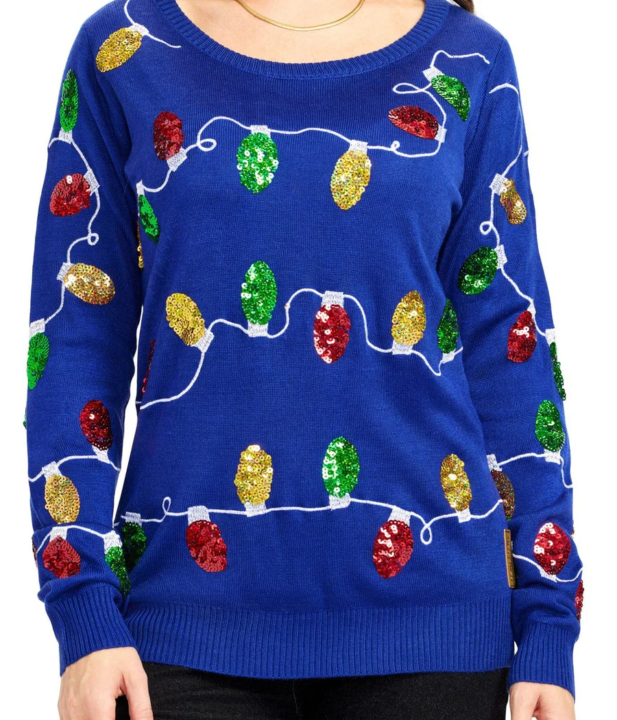 Women's Christmas Lights Ugly Christmas Sweater
