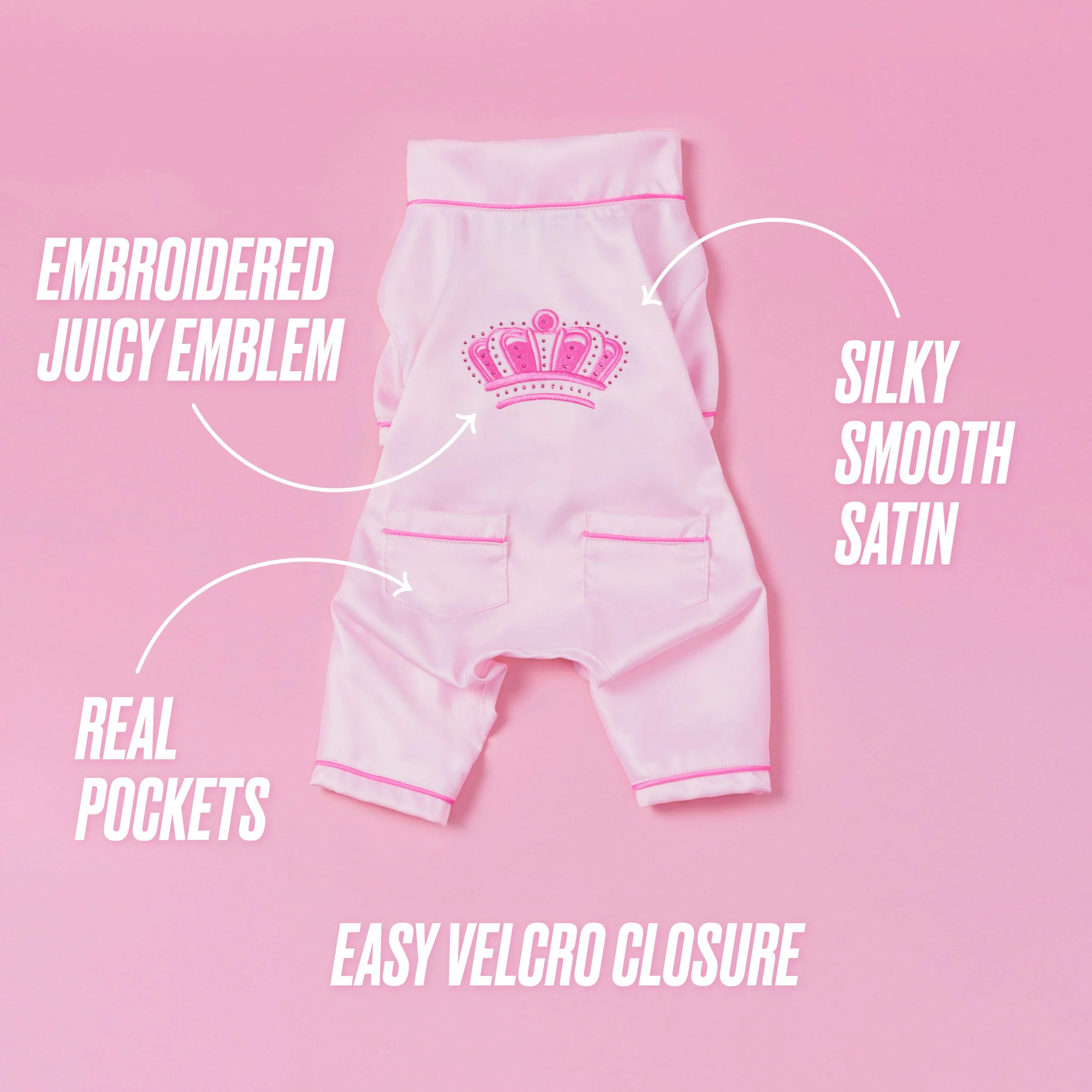 Juicy Couture Pet Silky Satin Pajamas