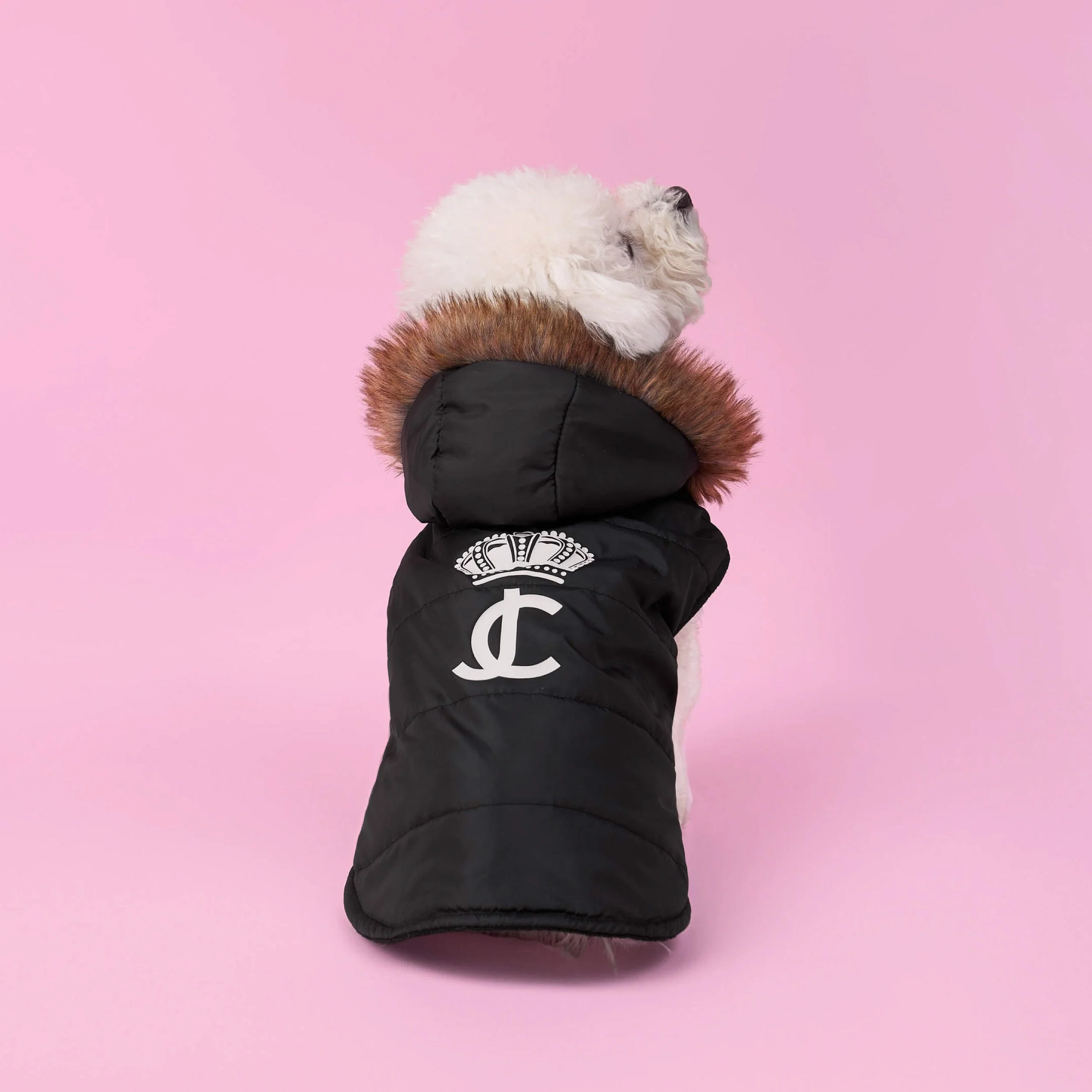 Pet Faux Fur Hooded Jacket