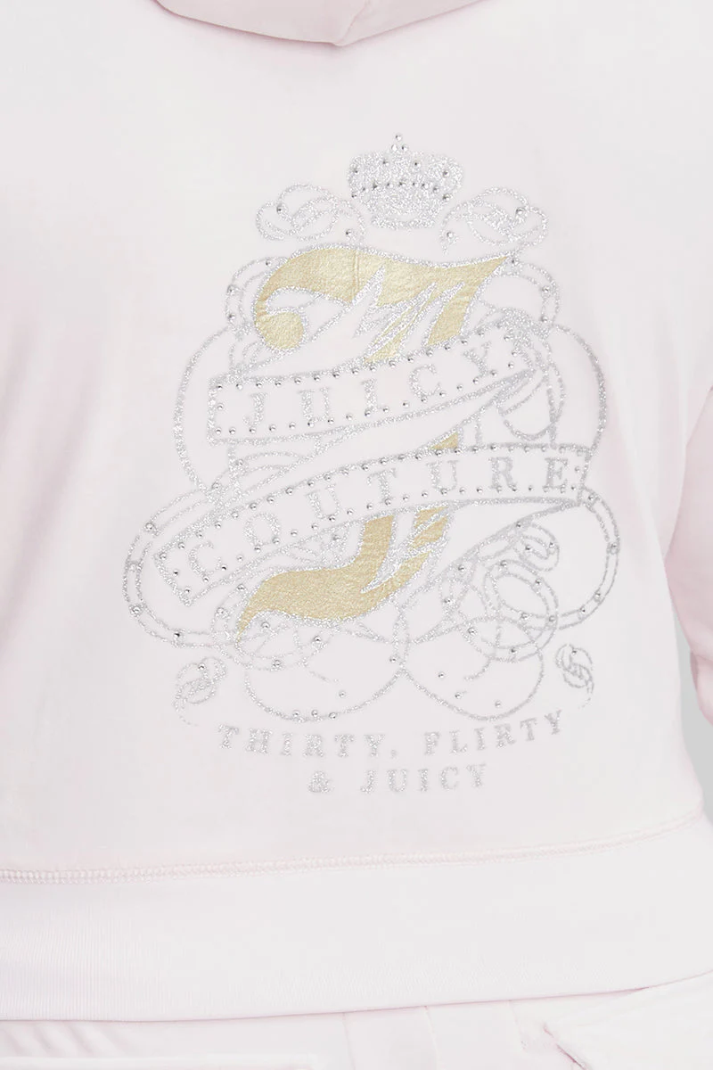 Plus-Size Thirty Flirty and Juicy Velour Hoodie