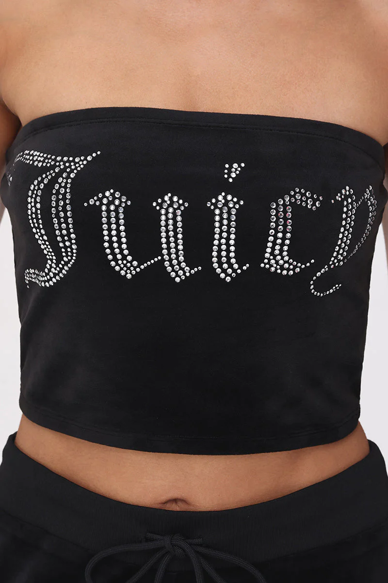 Big Bling Velour Tube Top