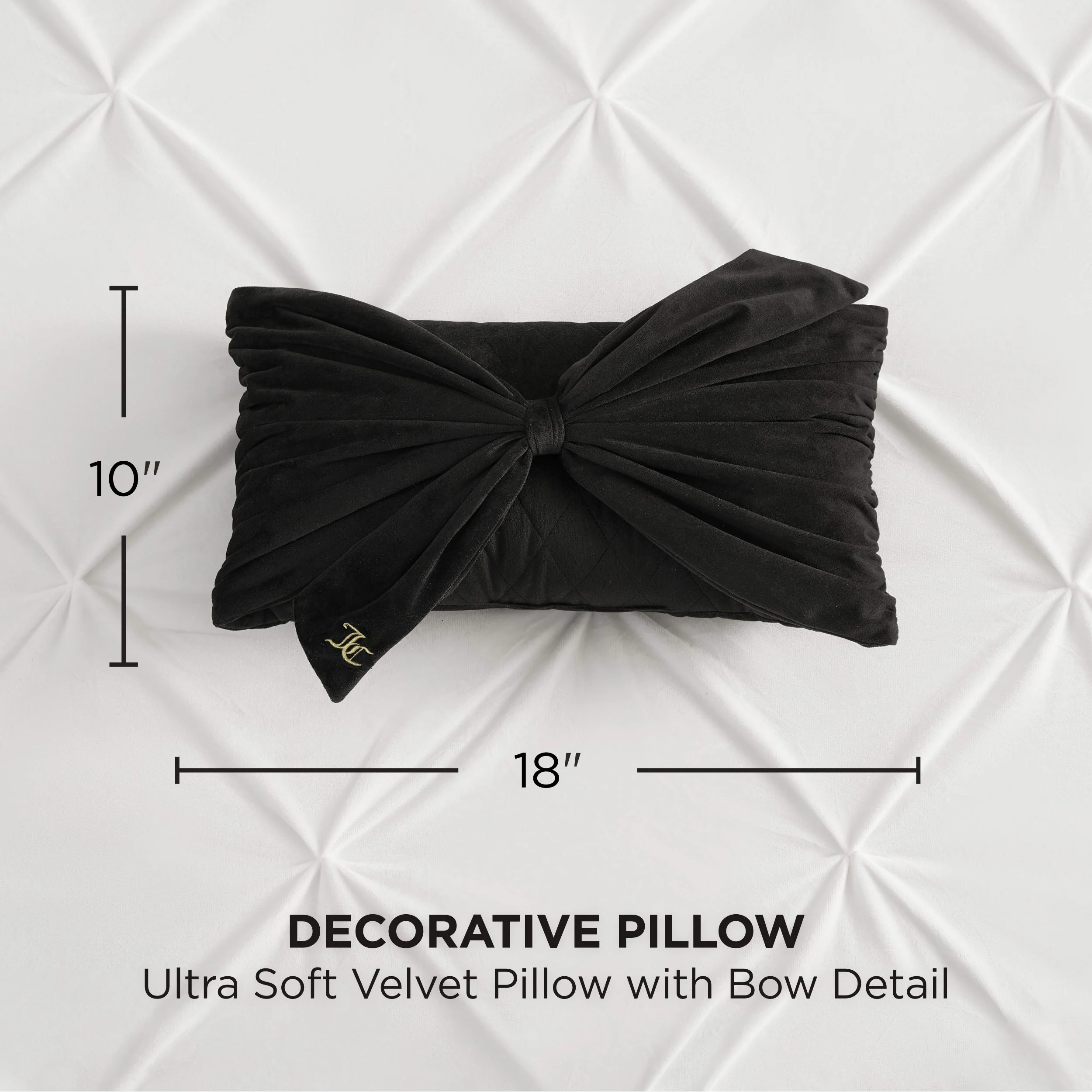 Velvet Bow Decorative Pillow