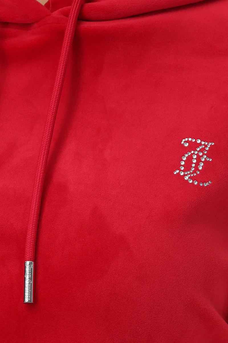 Big Bling High Low Cropped Hoodie