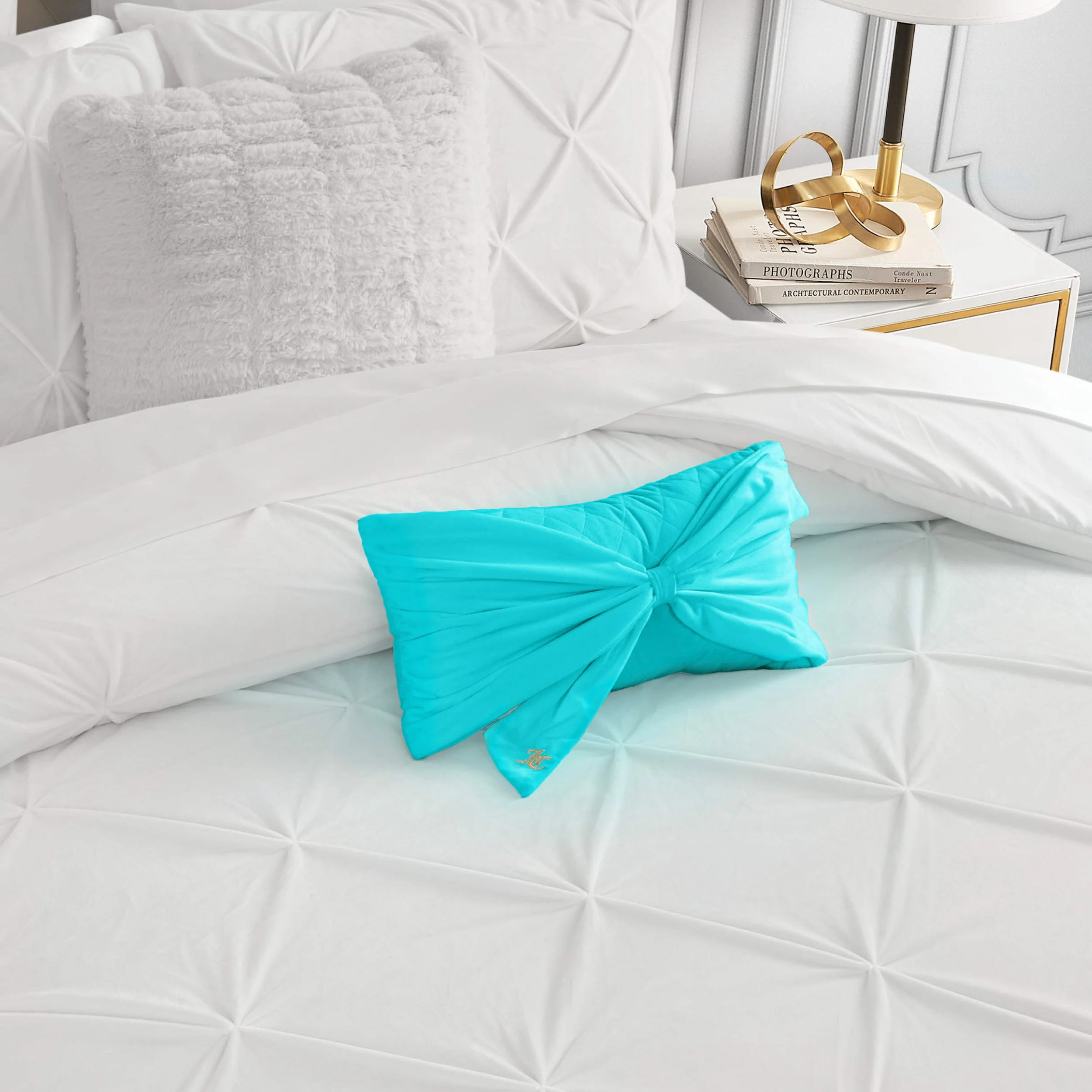 Velvet Bow Decorative Pillow