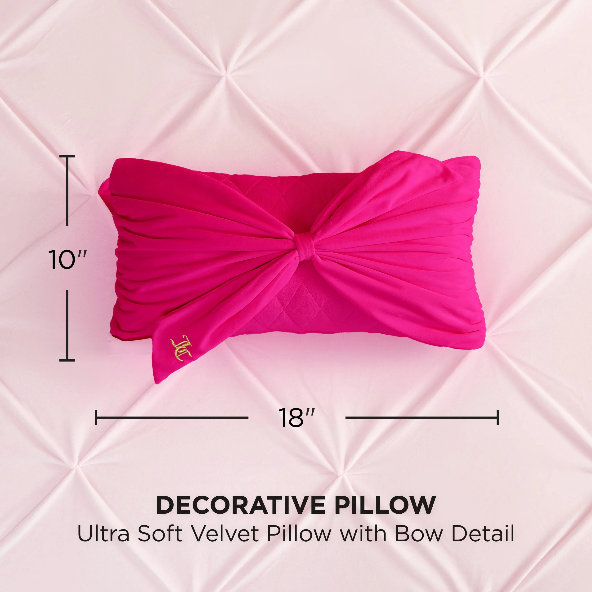 Velvet Bow Decorative Pillow