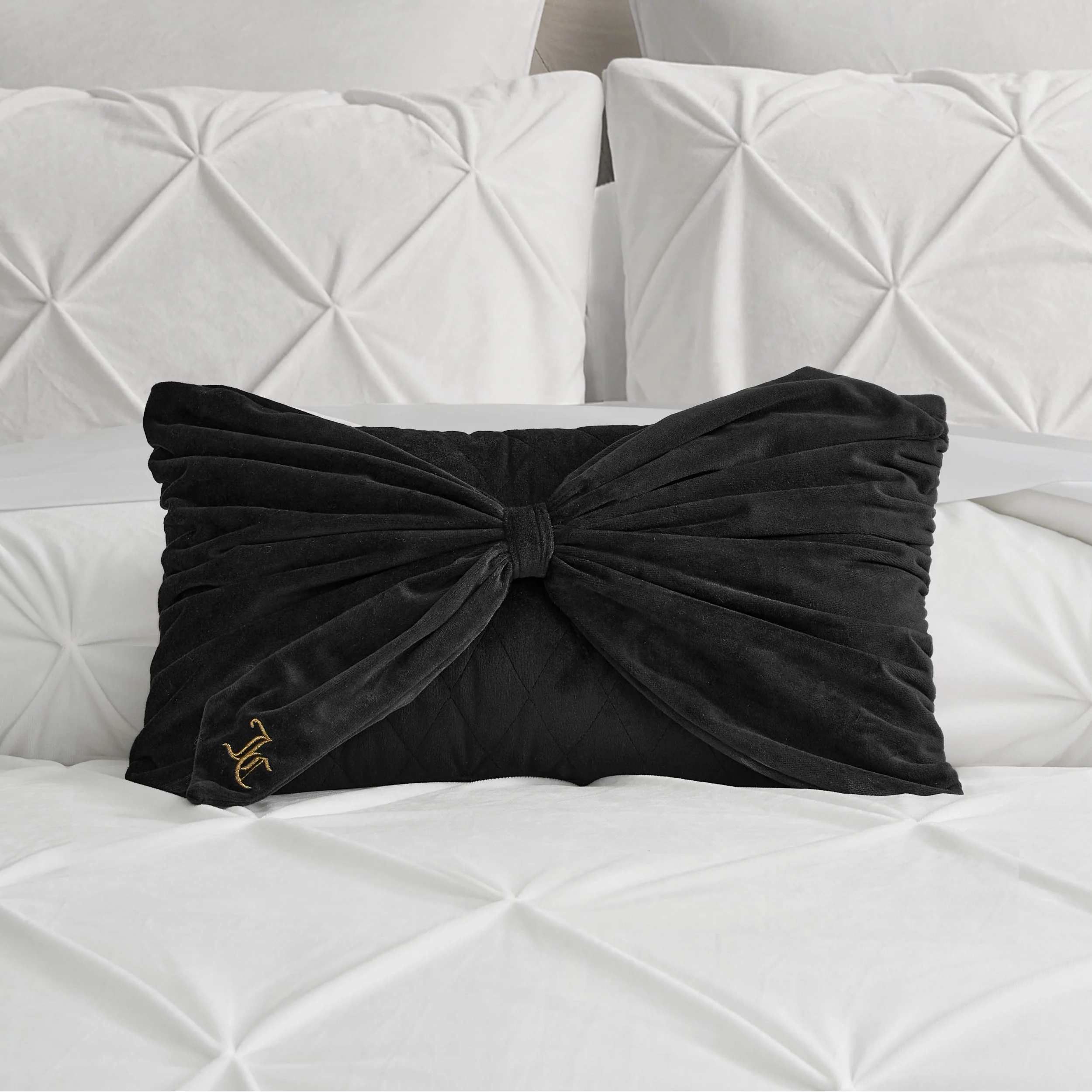 Velvet Bow Decorative Pillow