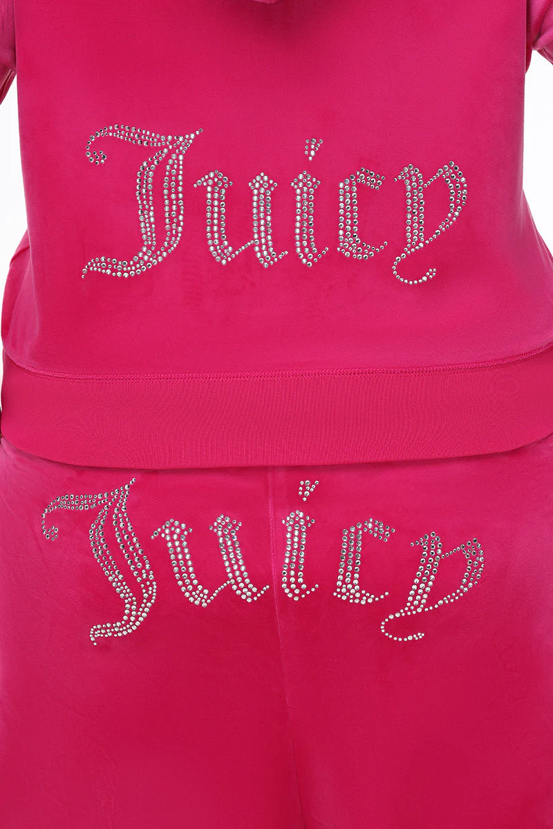 Plus-Size OG Big Bling Velour Hoodie