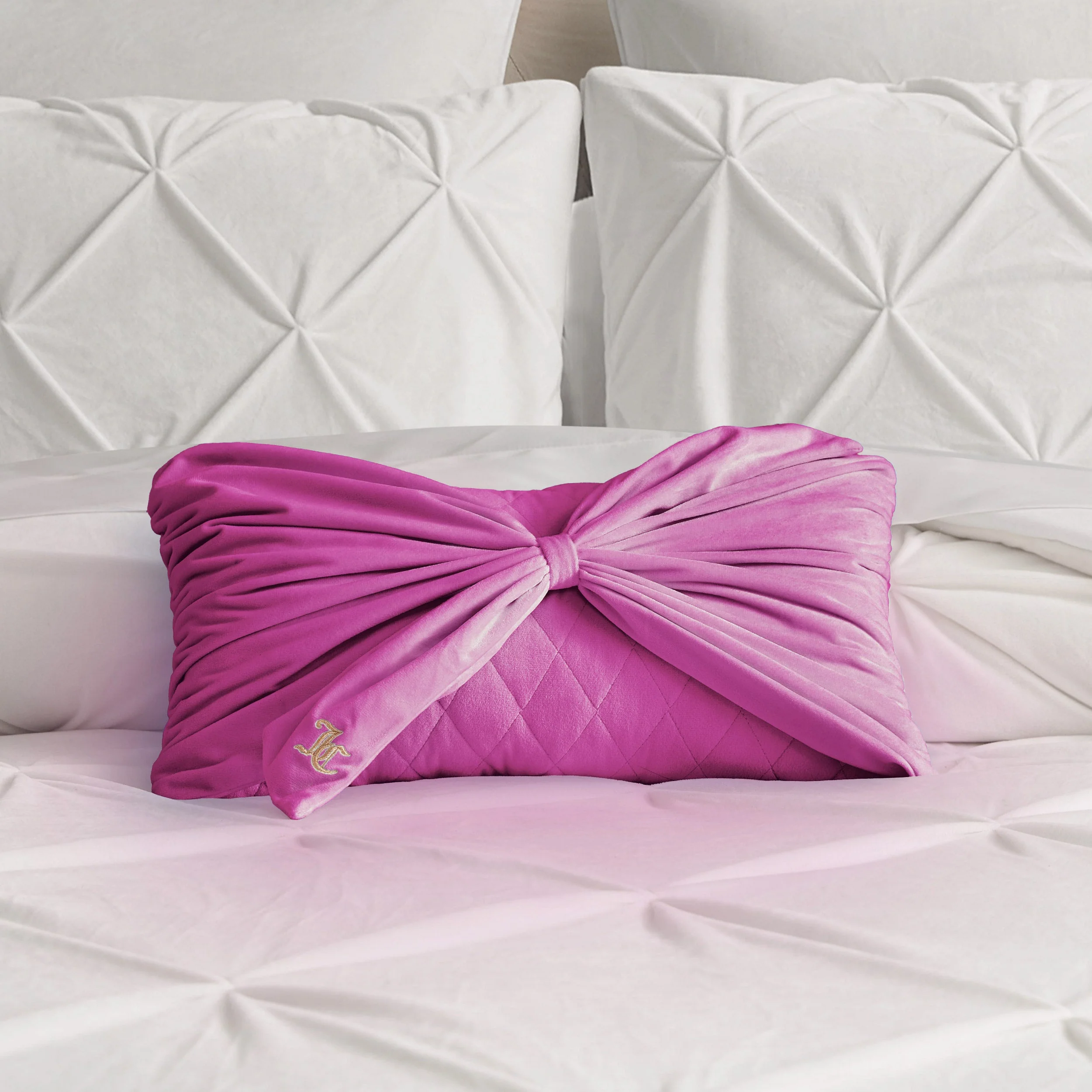 Velvet Bow Decorative Pillow