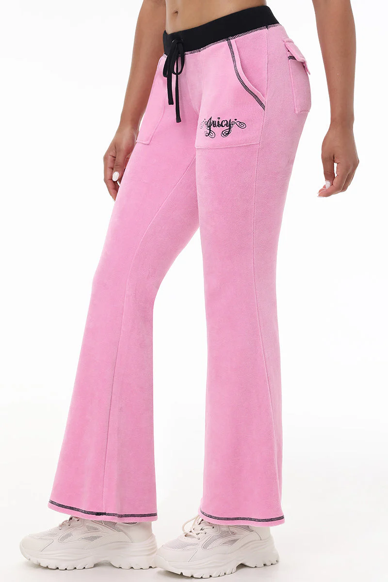 Sweetheart Cotton Velour Track Pants