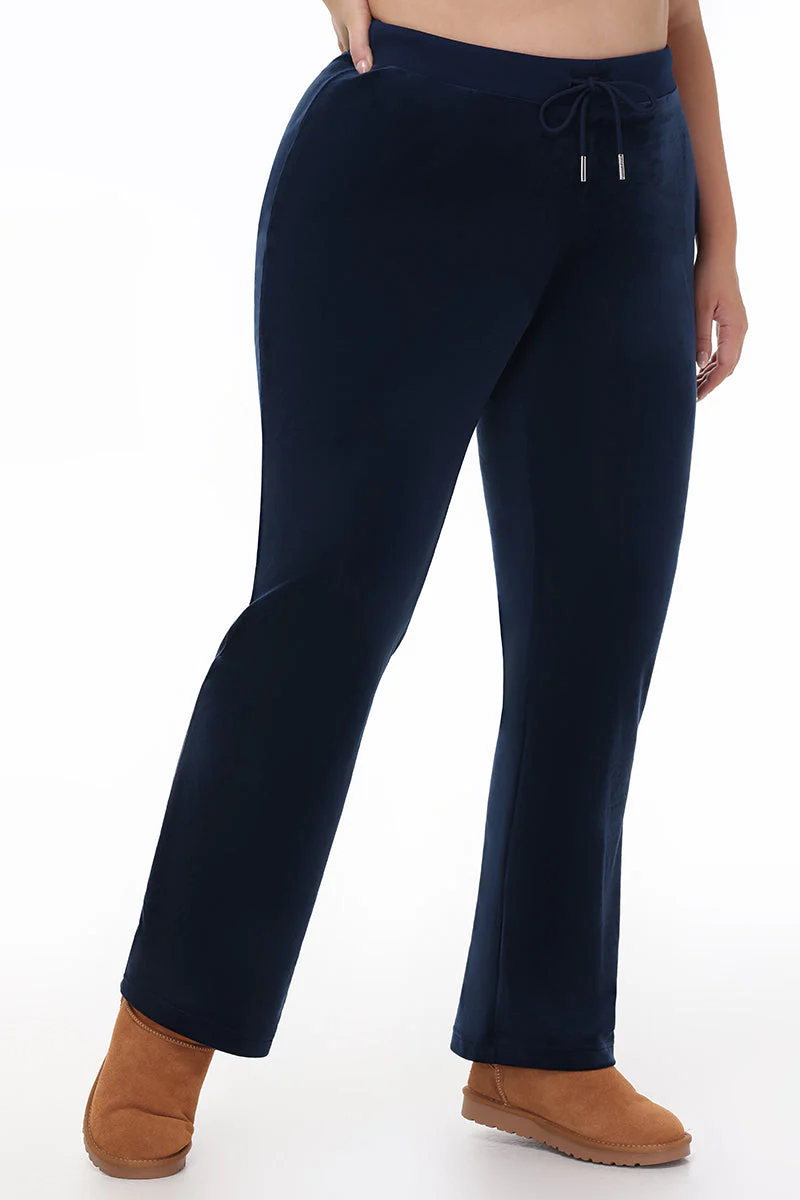 Plus-Size OG Big Bling Velour Track Pants