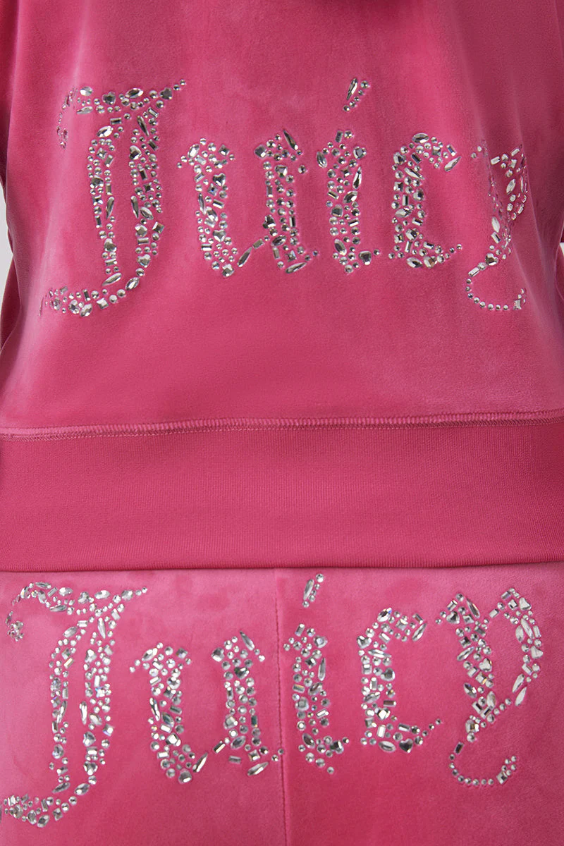 Angel Couture Big Bling Velour Hoodie