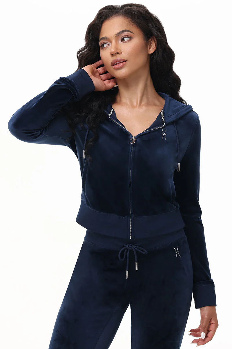 Custom Zodiac OG Big Bling Velour Hoodie