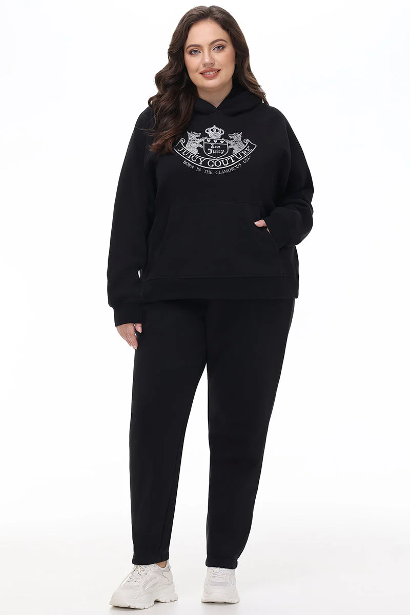 Plus-Size Small Bling Fleece Sweatpants