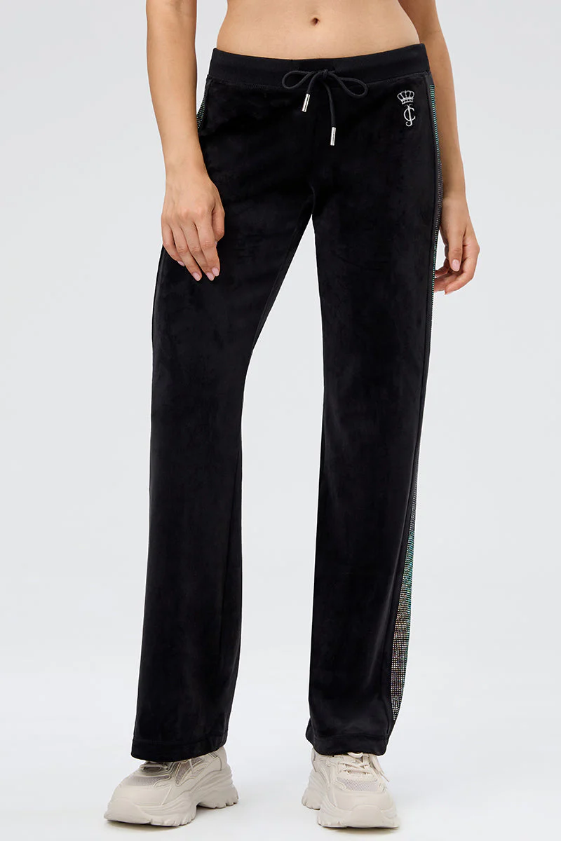 30th Birthday Side Ombre Bling Wide Leg Pants