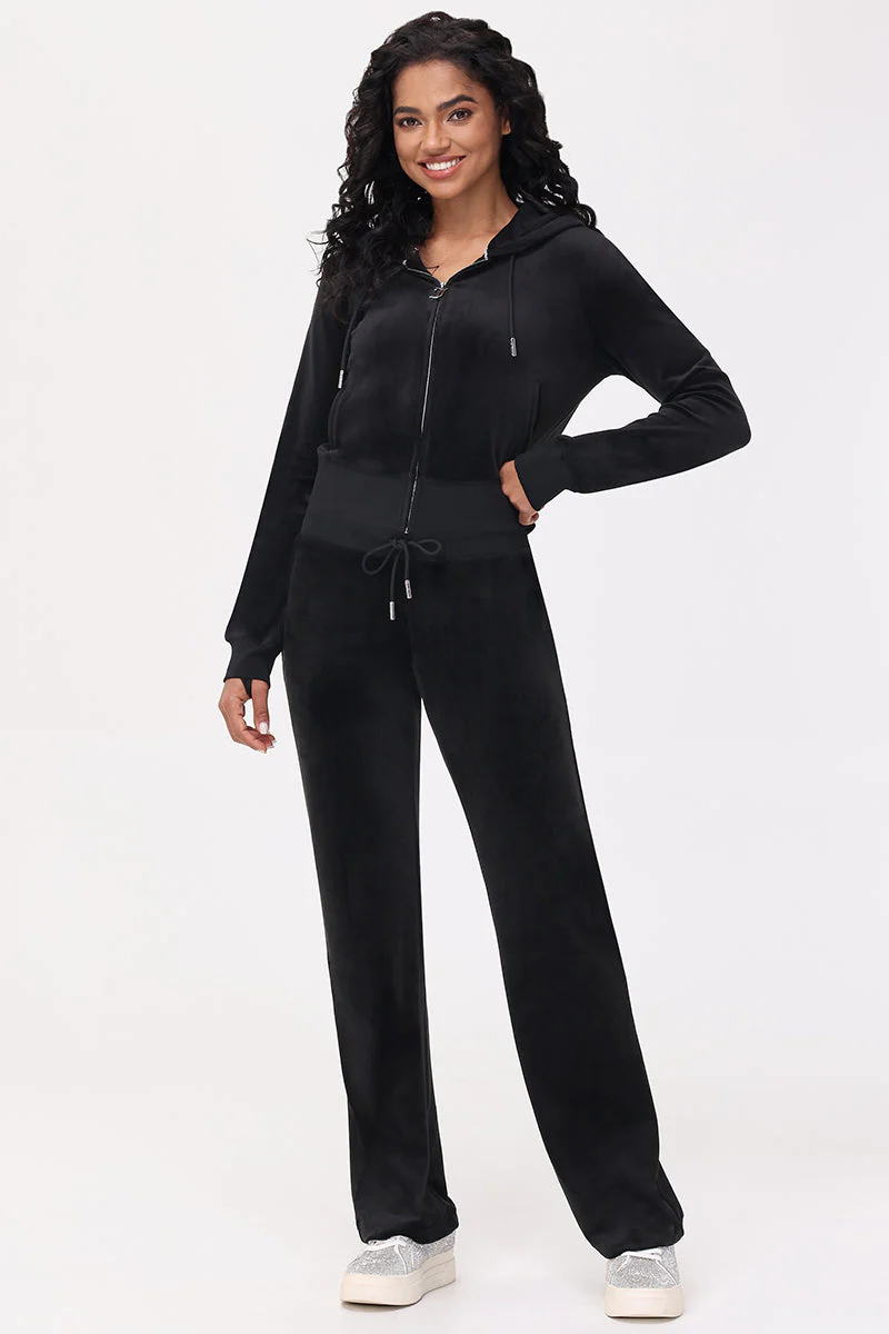 Ombre Big Bling Velour Hoodie