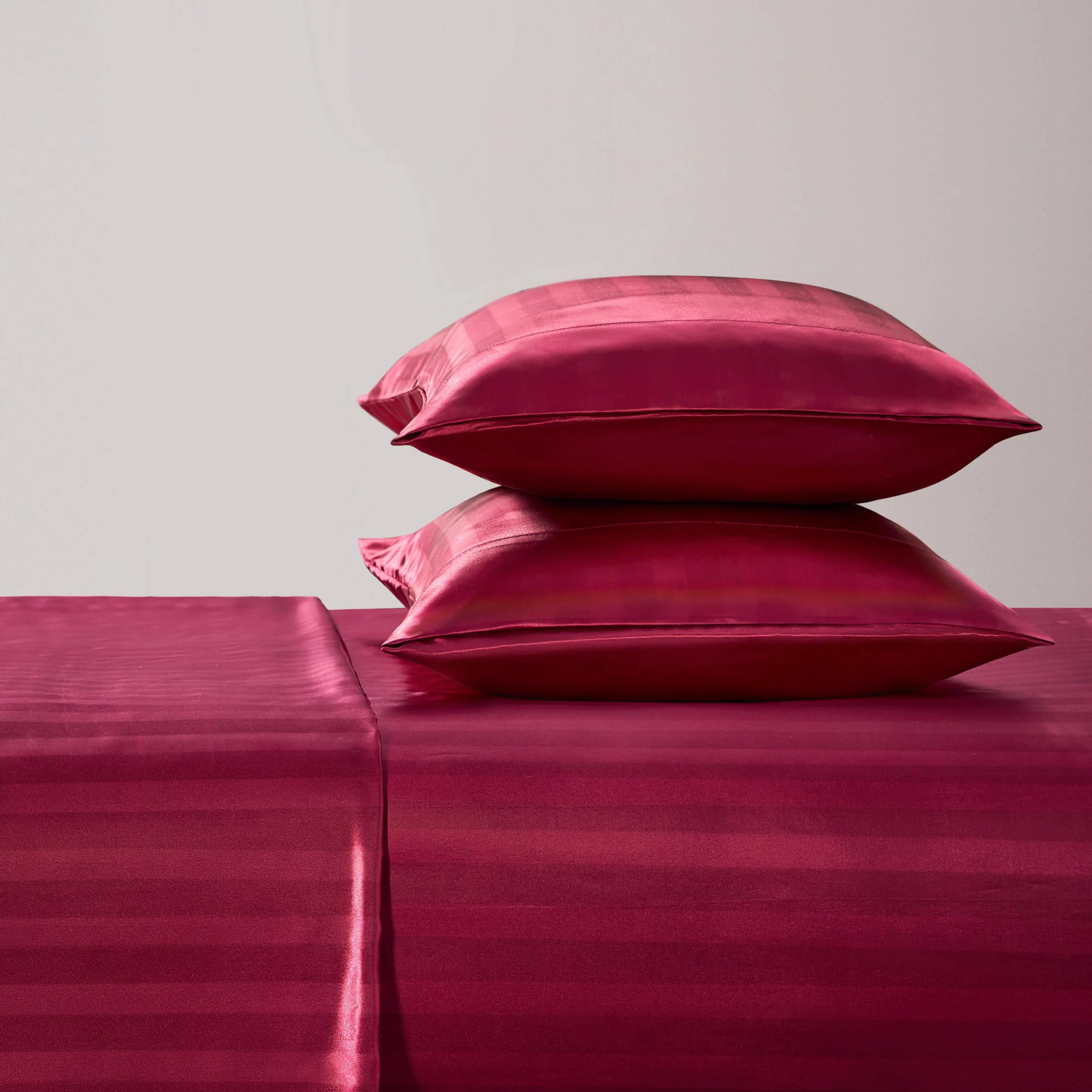 Damask Stripe Satin Sheet Set