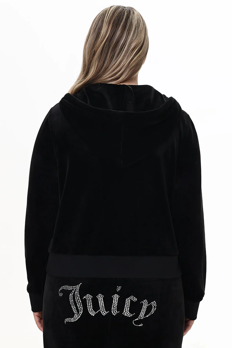 Plus-Size Front Bling Hoodie