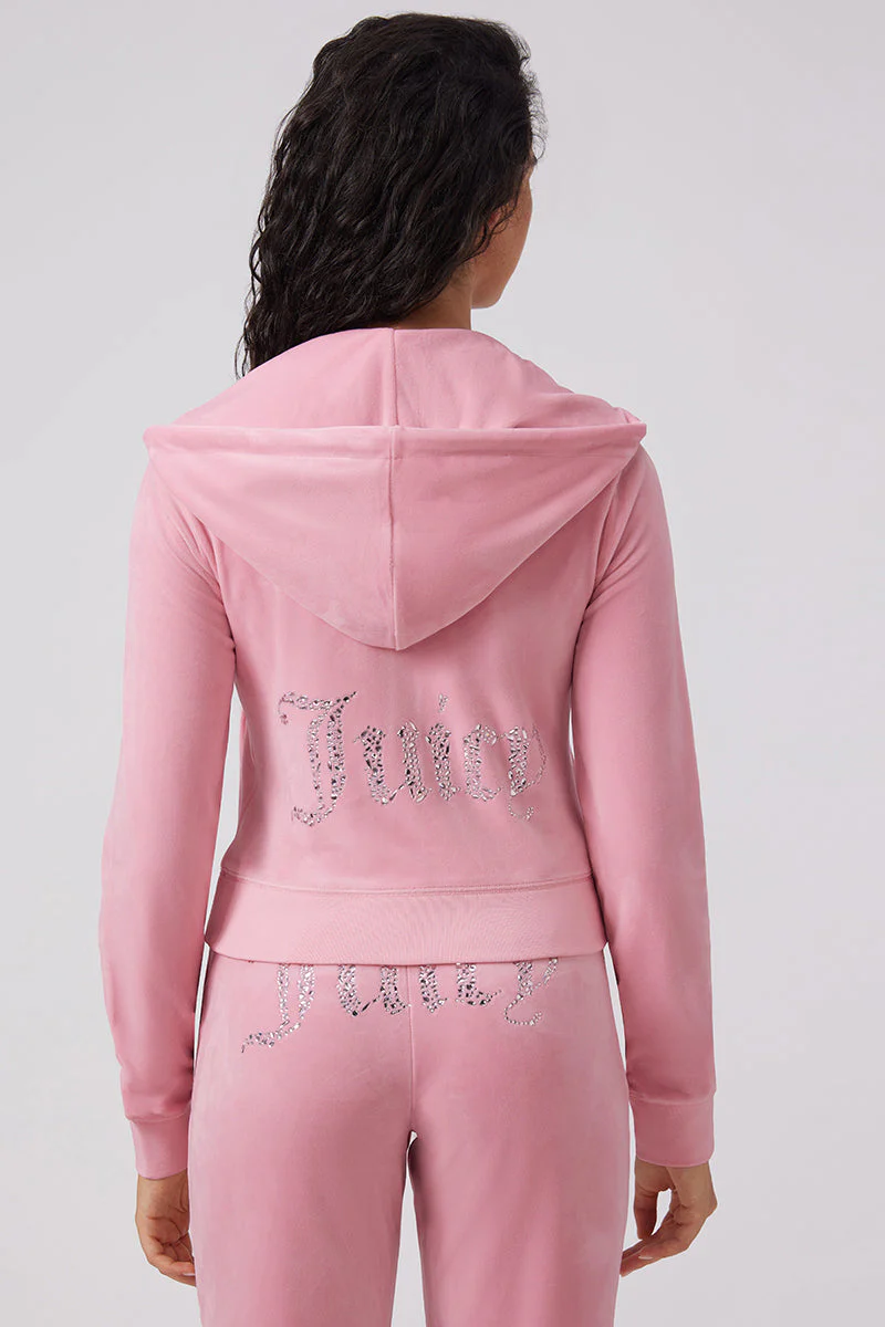 Angel Couture Big Bling Velour Hoodie