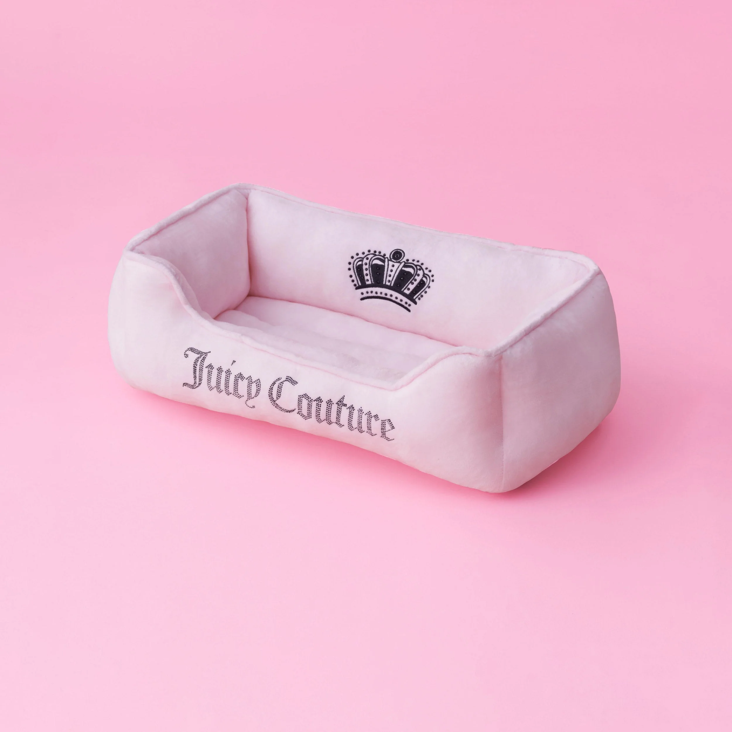 Crown Bling Black Pet Bed