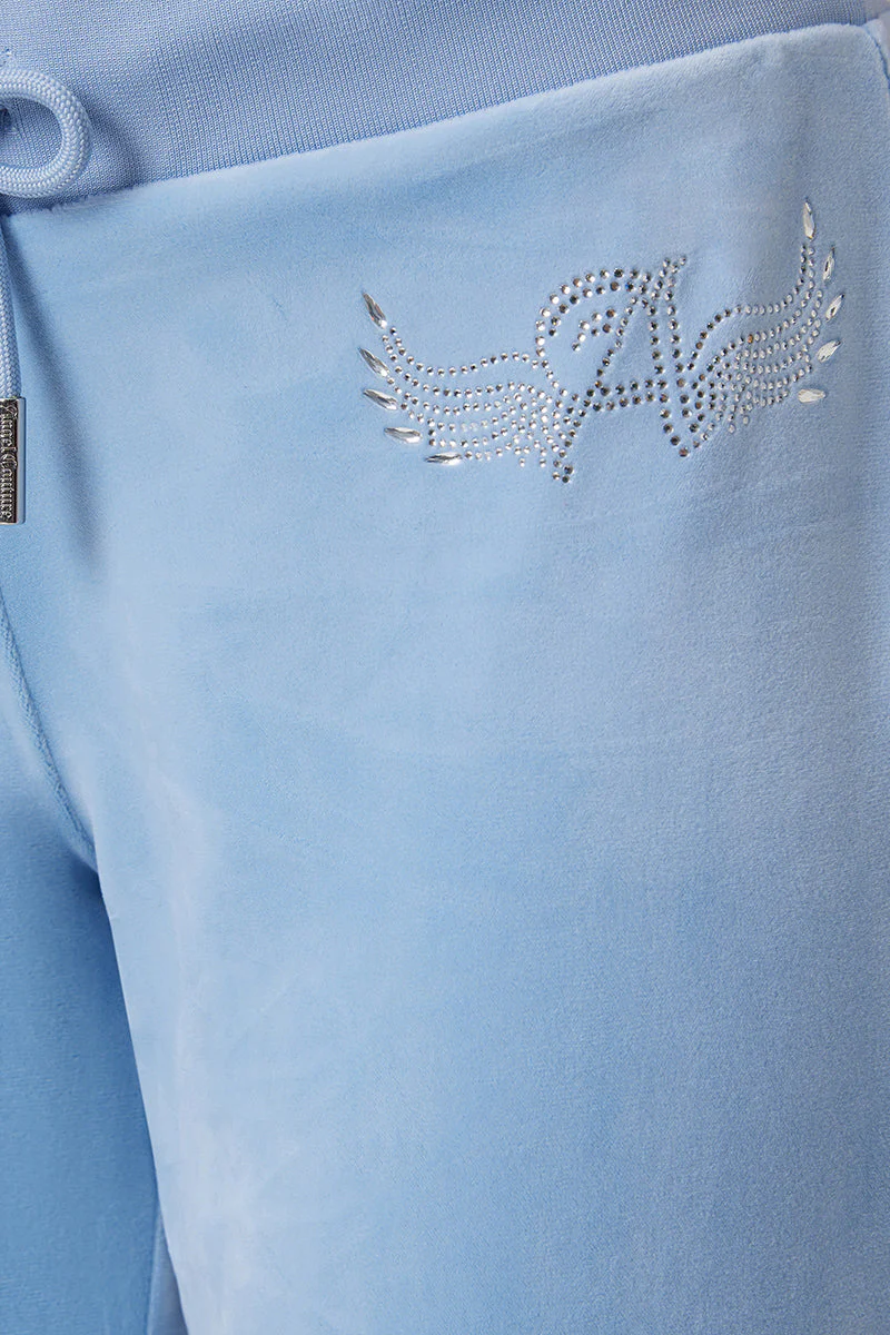 Angel Couture Big Bling Velour Track Pants