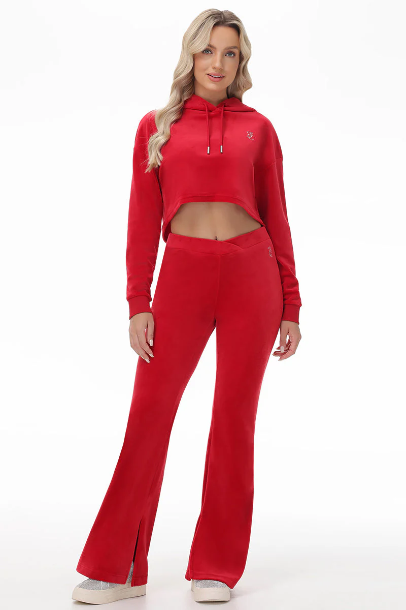 Big Bling High Low Cropped Hoodie